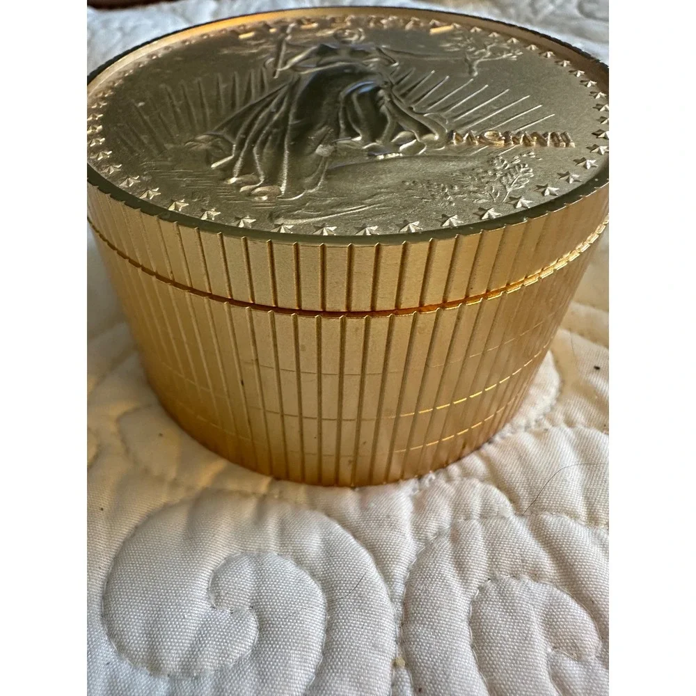 Bulova Saint-Gaudens Double Eagle Gold Coin Alarm Clock MCMVII B0675 Vintage